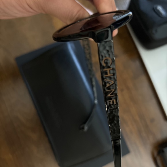 Chanel Black Round Classic Sunglasses